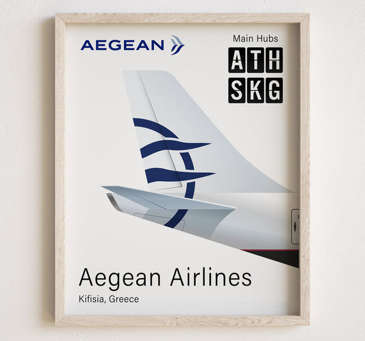 Aegean Airlines Tailplane Poster Print [UNFRAMED]