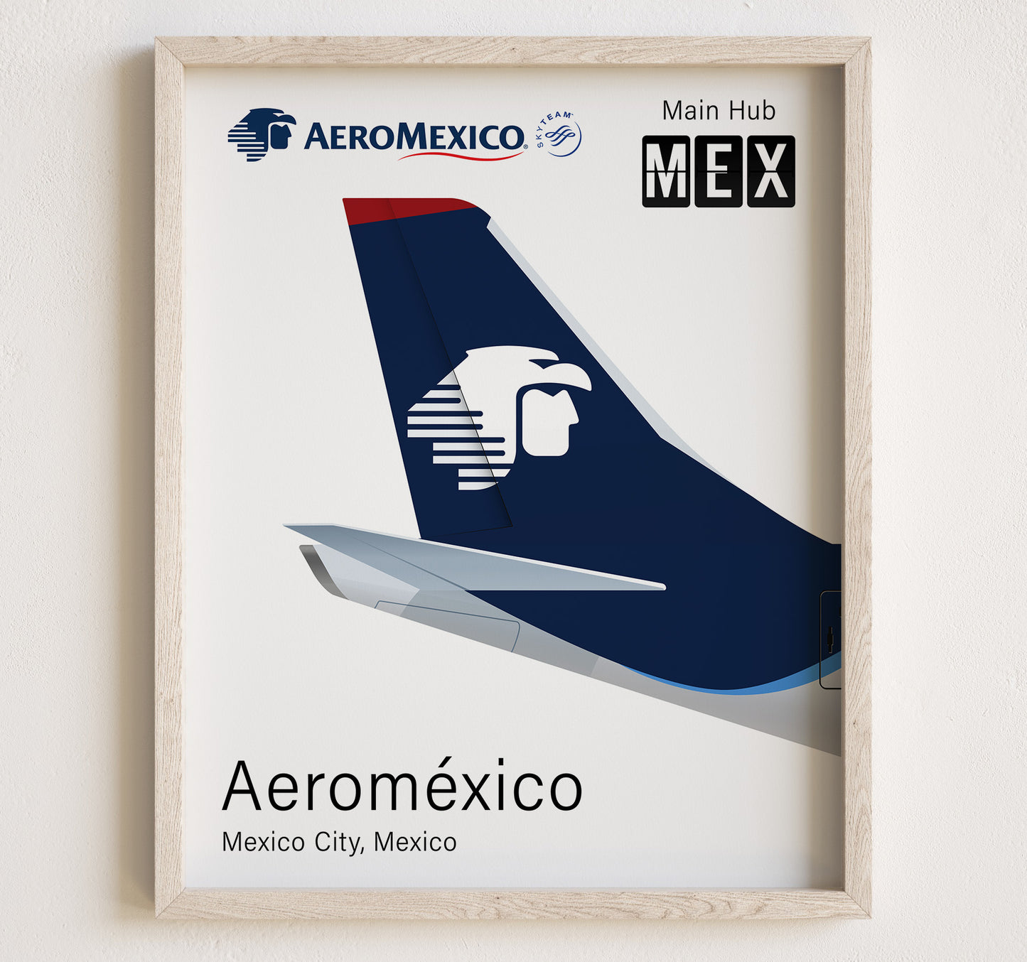 Aeroméxico Tailplane Poster Print [UNFRAMED]