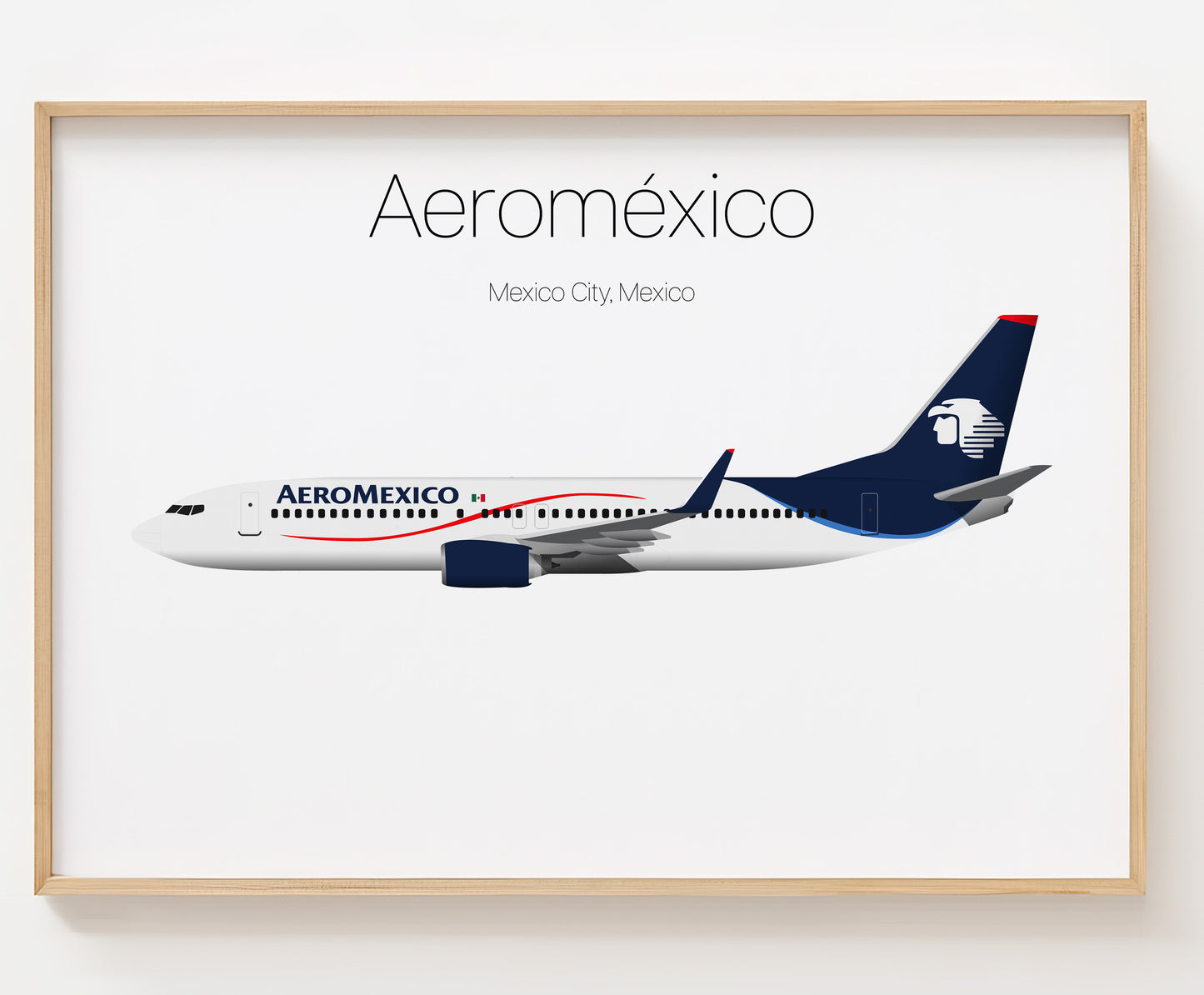 Aeromexico Poster Print Custom [UNFRAMED]