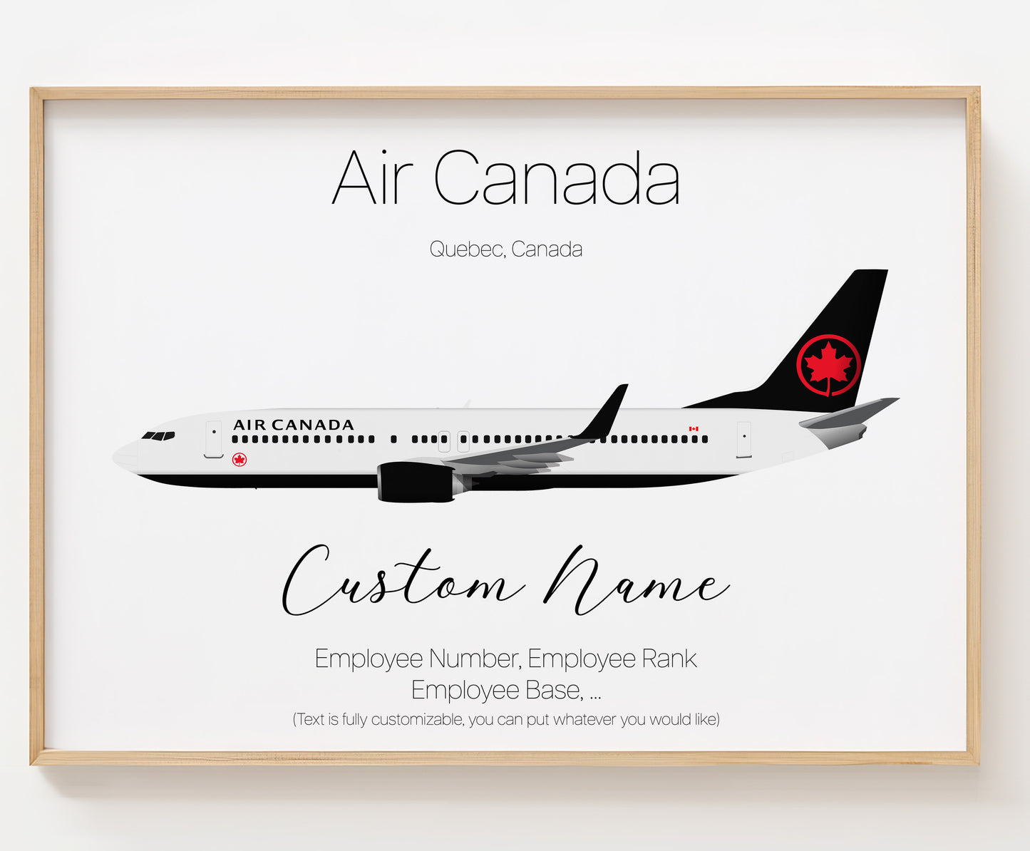 Air Canada Poster Print Custom [UNFRAMED]