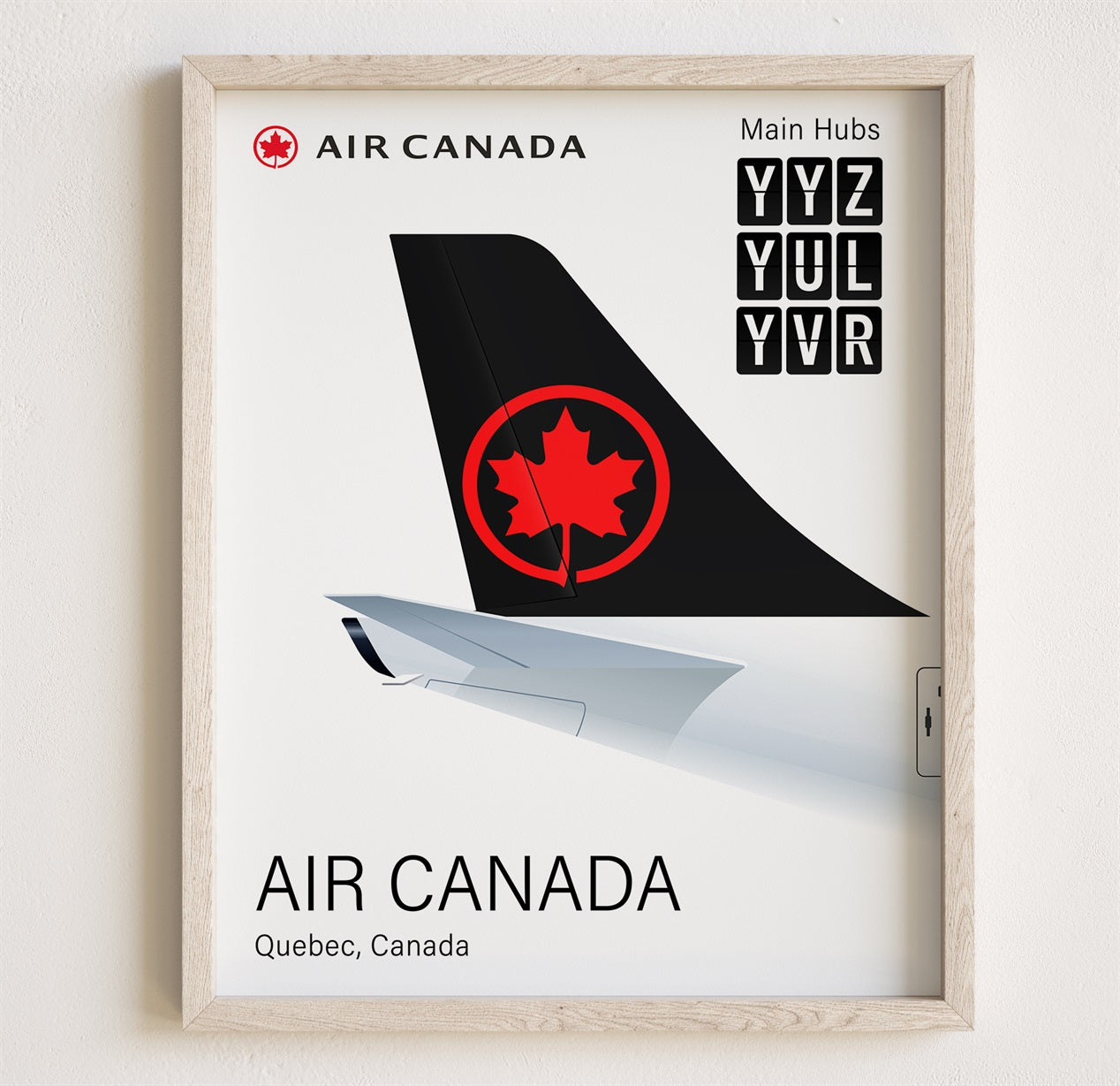 Air Canada Tailplane Poster Print [UNFRAMED]