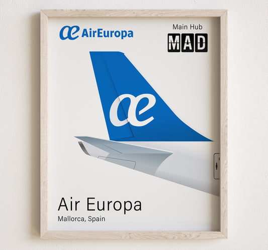 Air Europa Tailplane Poster Print [UNFRAMED]