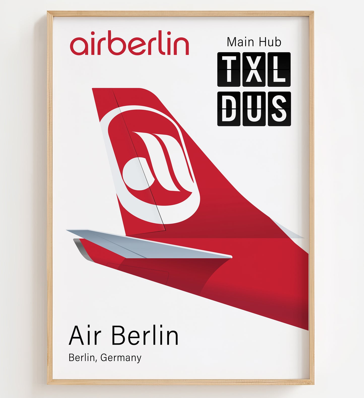 Air Berlin Tailplane Poster Print [UNFRAMED]