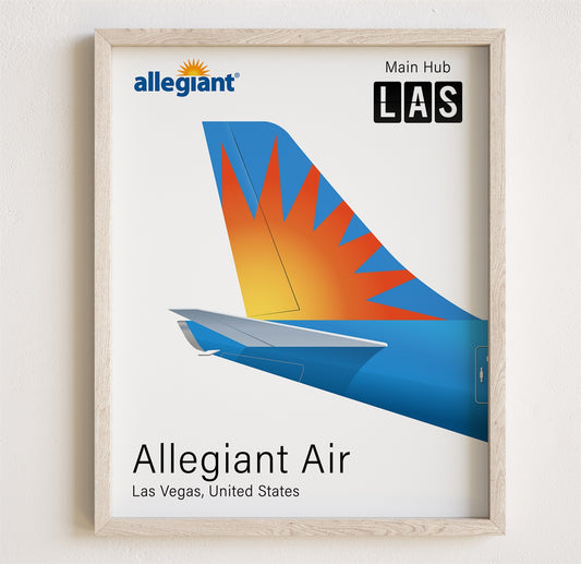 Allegiant Air Tailplane Poster Print [UNFRAMED]