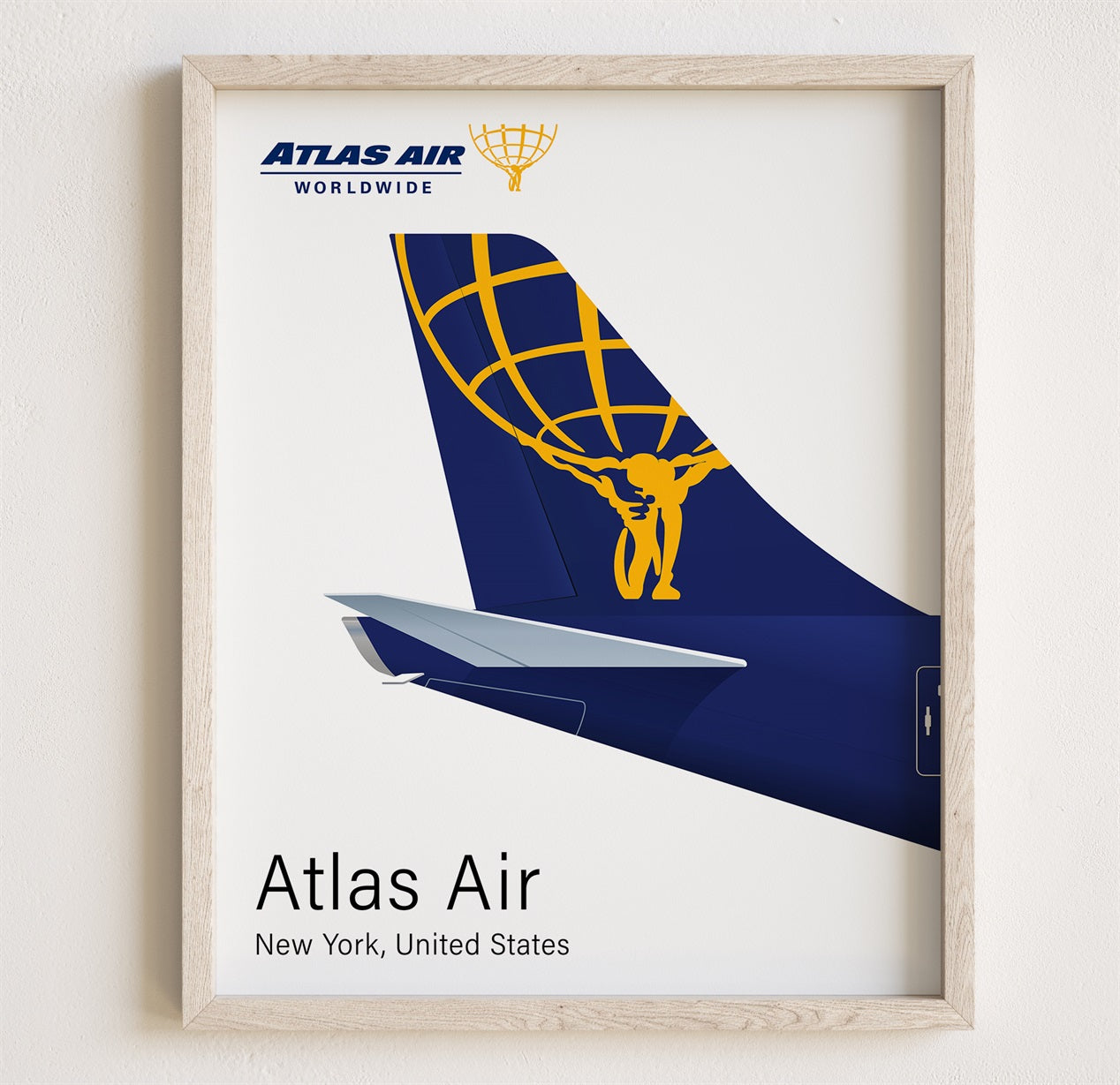 Atlas Air Tailplane Poster Print [UNFRAMED]