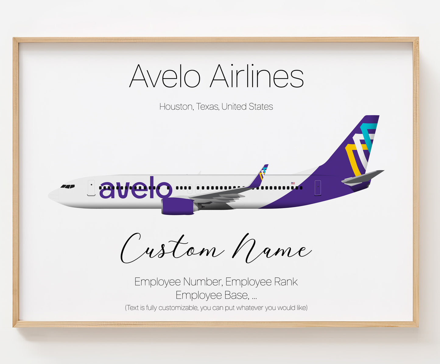 Avelo Airlines Poster Print Custom [UNFRAMED]