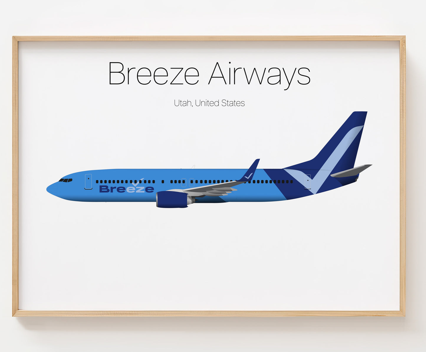 Breeze Airways Poster Print Custom [UNFRAMED]