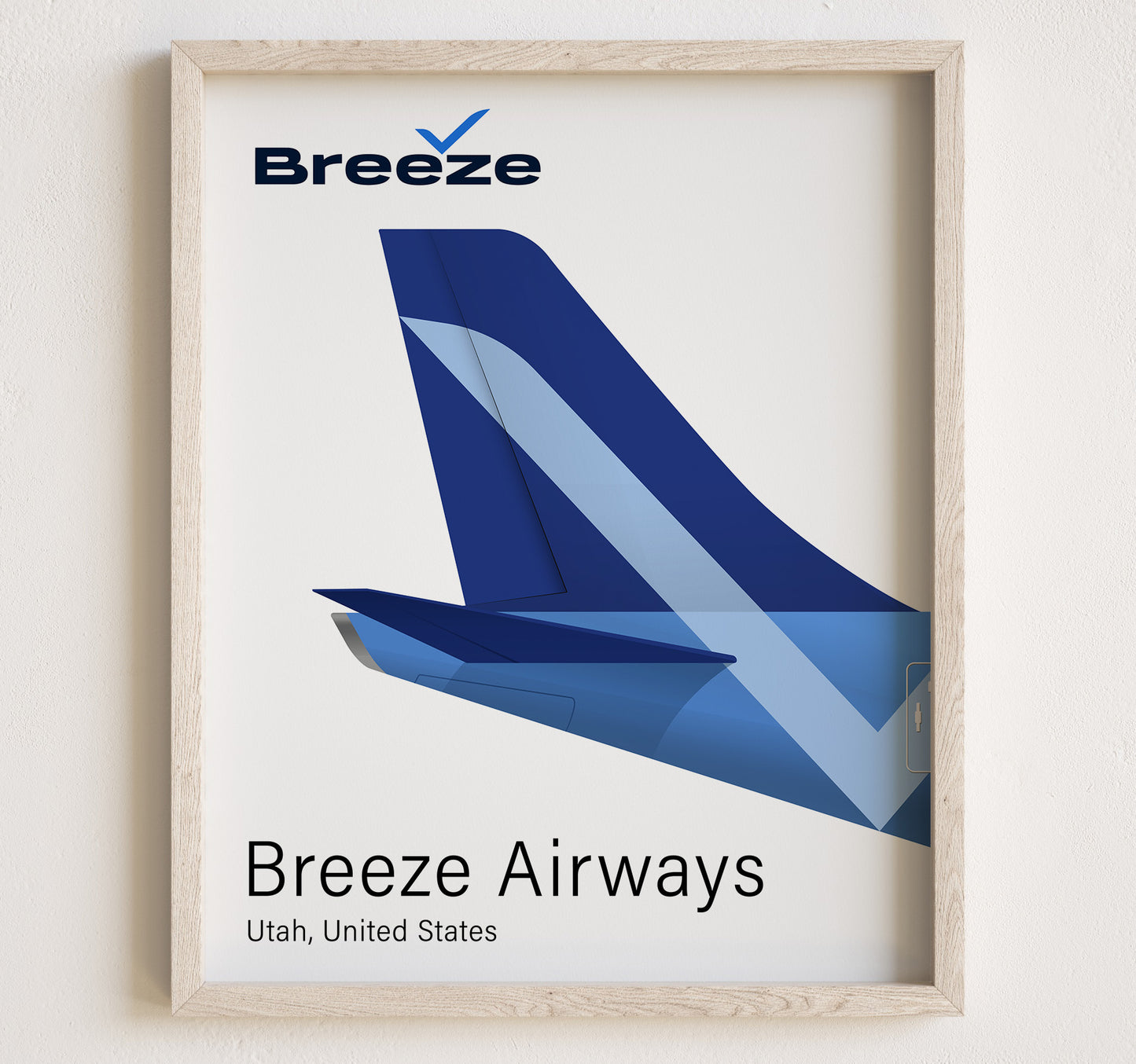 Breeze Airways Tailplane Poster Print [UNFRAMED]