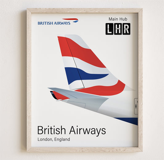 British Airways Tailplane Poster Print [UNFRAMED]