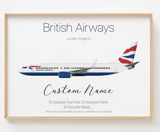 British Airways Poster Print Custom [UNFRAMED]