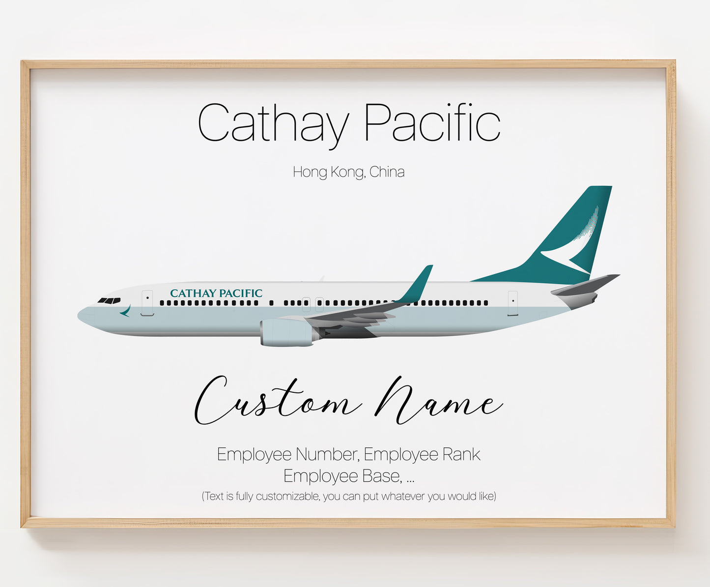 Cathay Pacific Poster Print Custom [UNFRAMED]