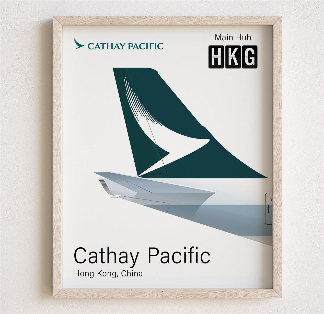 Cathay Pacific Tailplane Poster Print [UNFRAMED]