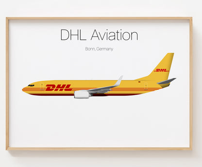 DHL Aviation Poster Print Custom [UNFRAMED]