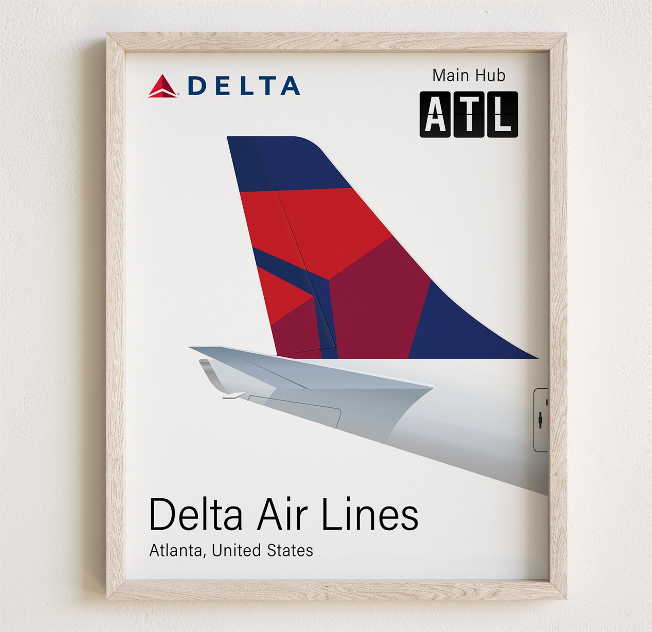 Delta Air Lines Tailplane Poster Print [UNFRAMED]