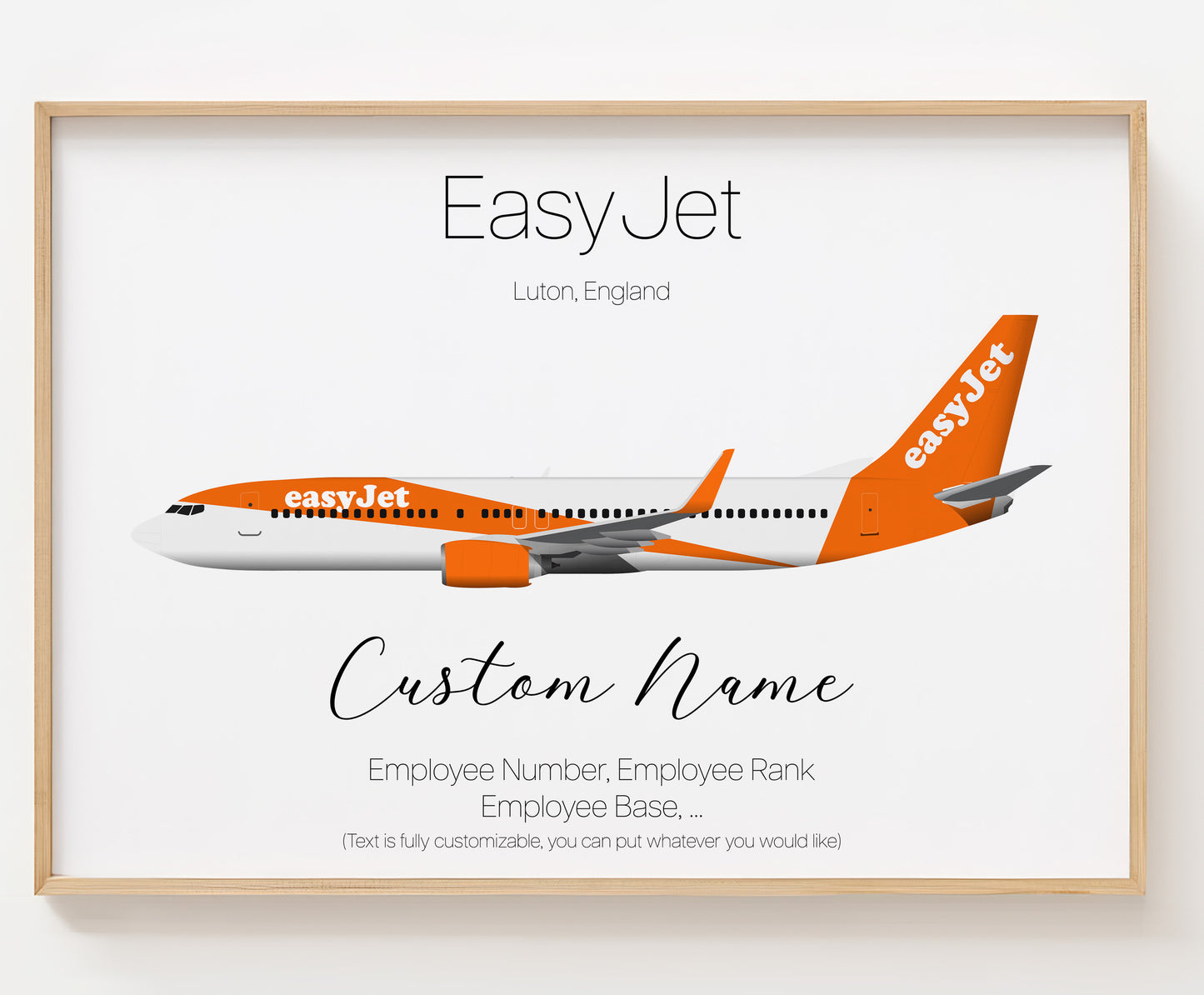 EasyJet Poster Print Custom [UNFRAMED]