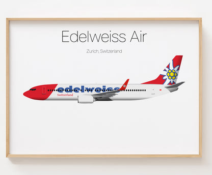 Edelweiss Air Poster Print Custom [UNFRAMED]