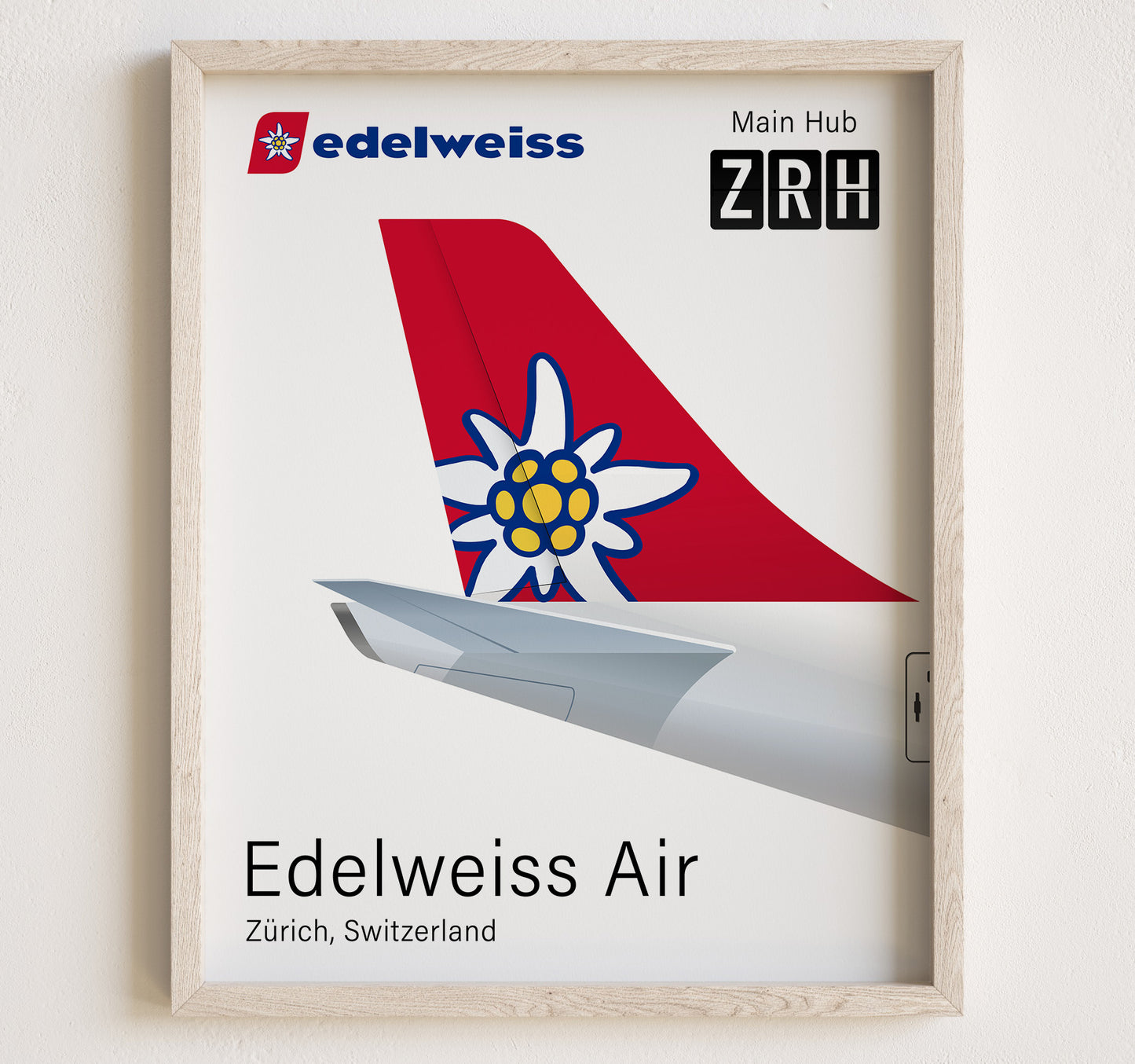 Edelweiss Air Tailplane Poster Print [UNFRAMED]