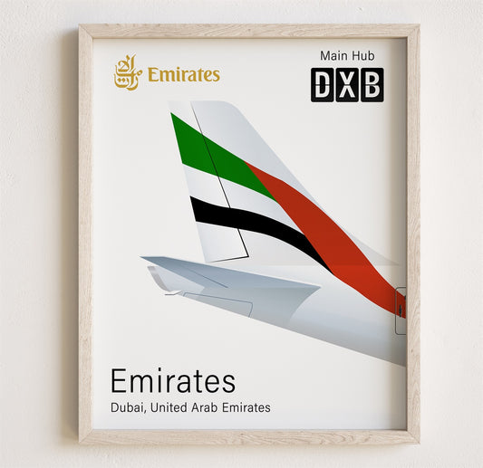 Emirates Tailplane Poster Print [UNFRAMED]