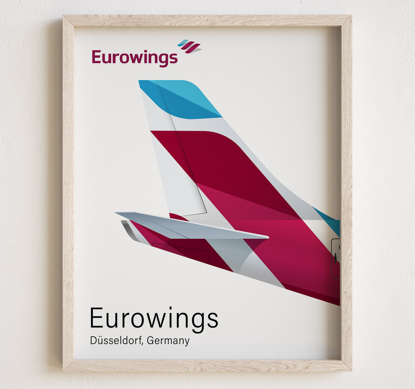 Eurowings Tailplane Poster Print [UNFRAMED]