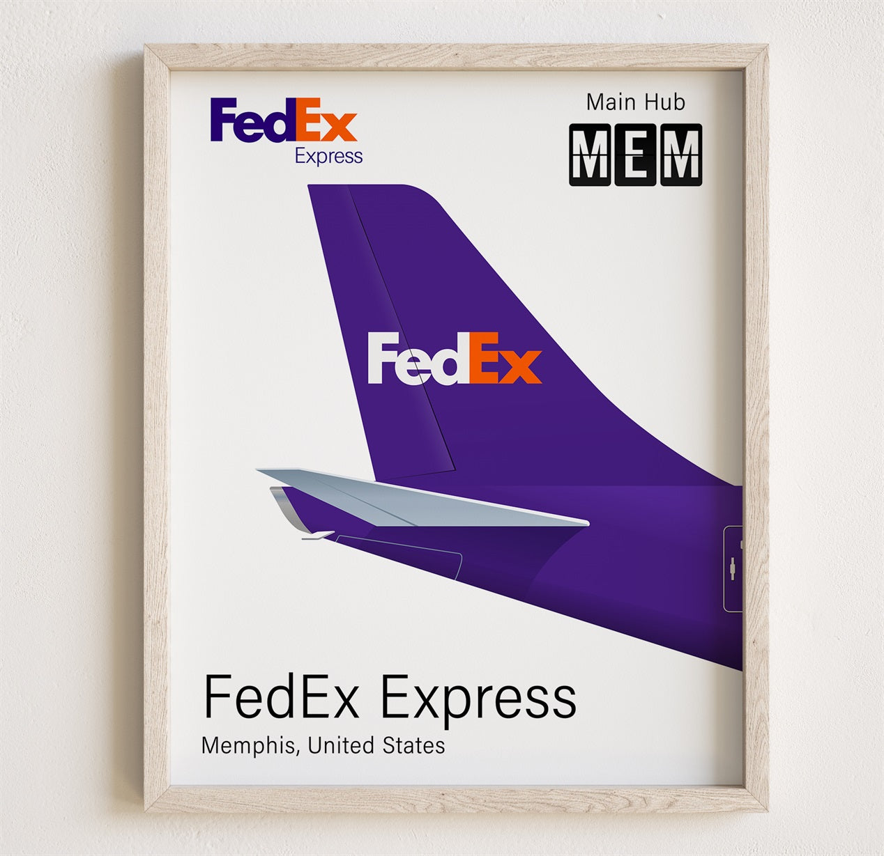 FedEx Express Tailplane Poster Print [UNFRAMED]