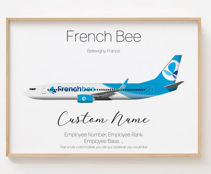 French Bee Poster Print Custom [UNFRAMED]