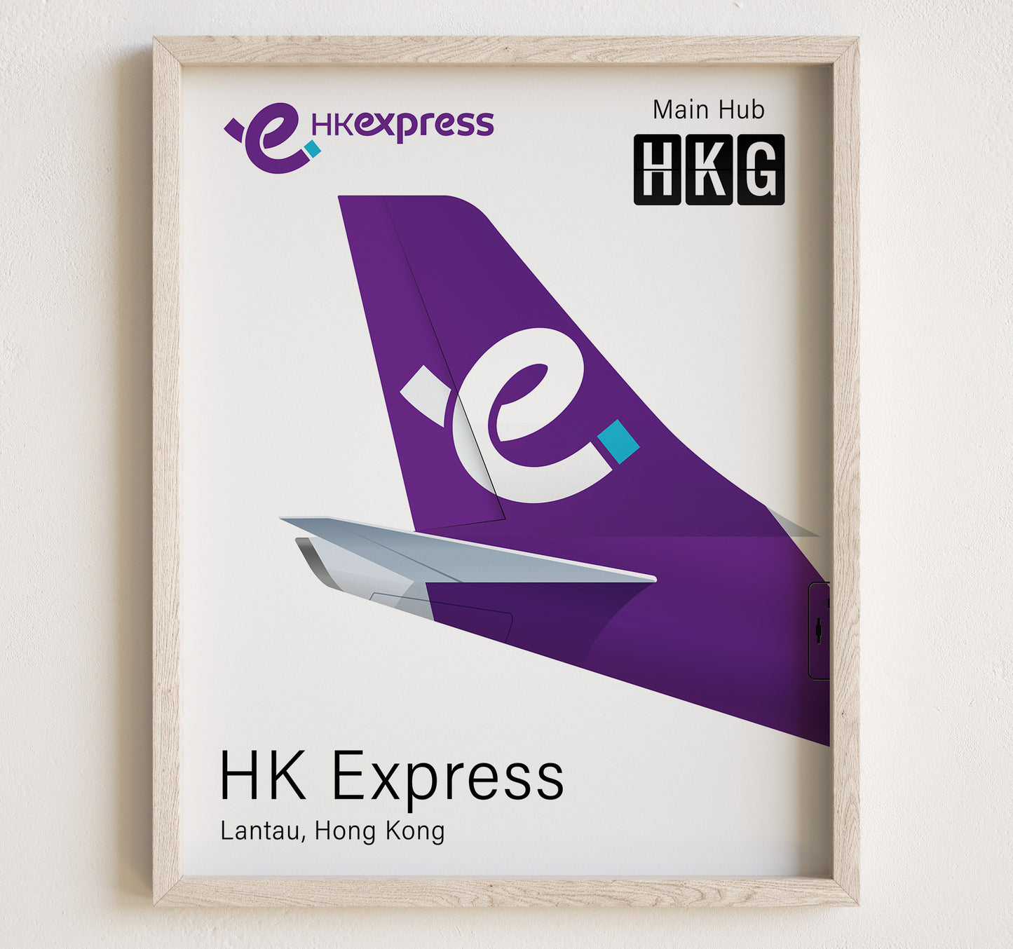 HK Express Tailplane Poster Print [UNFRAMED]