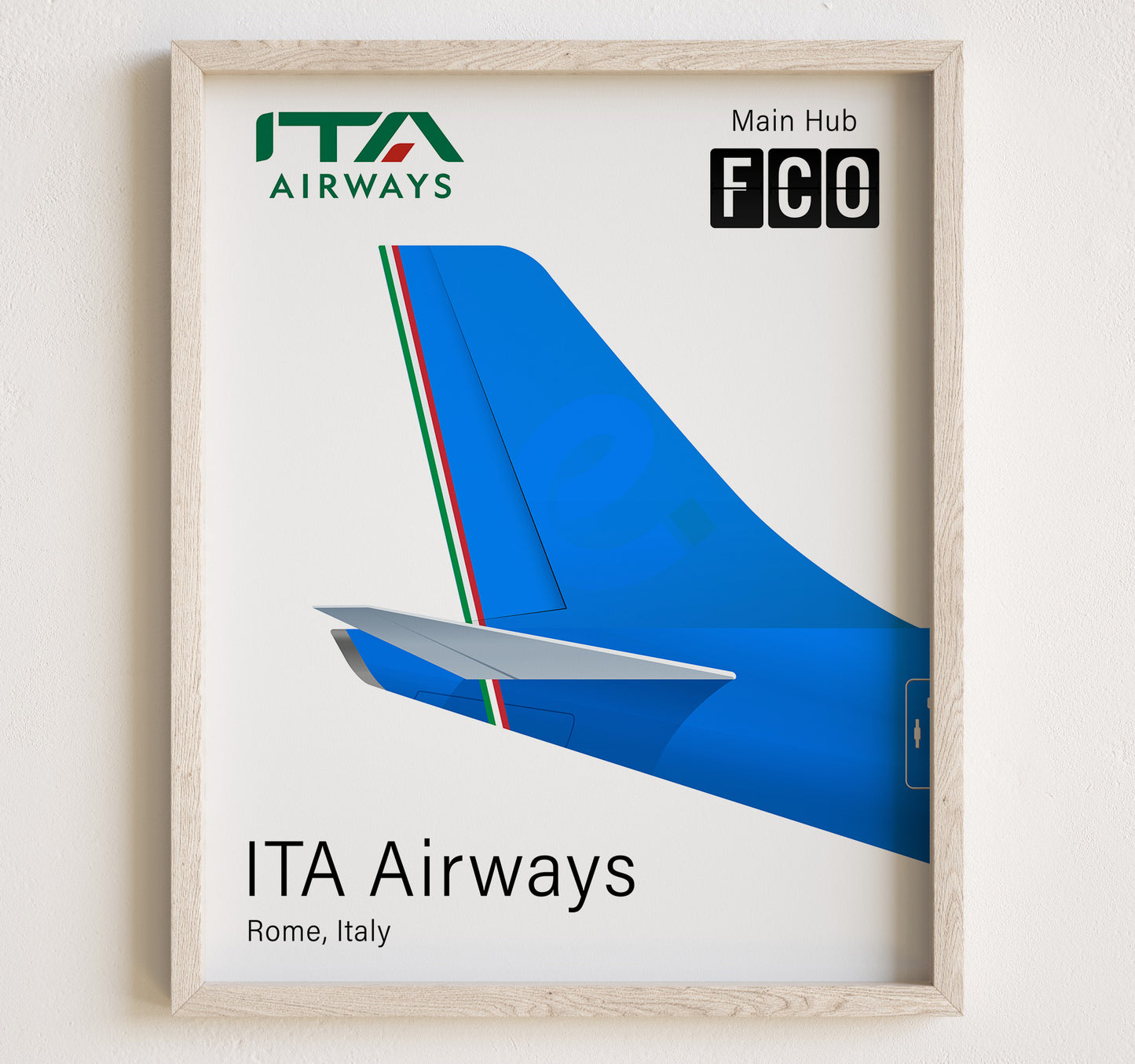 ITA Airways Tailplane Poster Print [UNFRAMED]