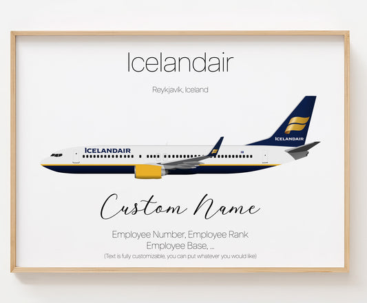 Icelandair Poster Print Custom [UNFRAMED]