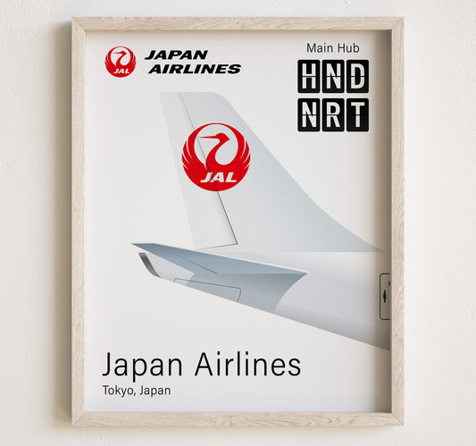 Japan Airlines Tailplane Poster Print [UNFRAMED]