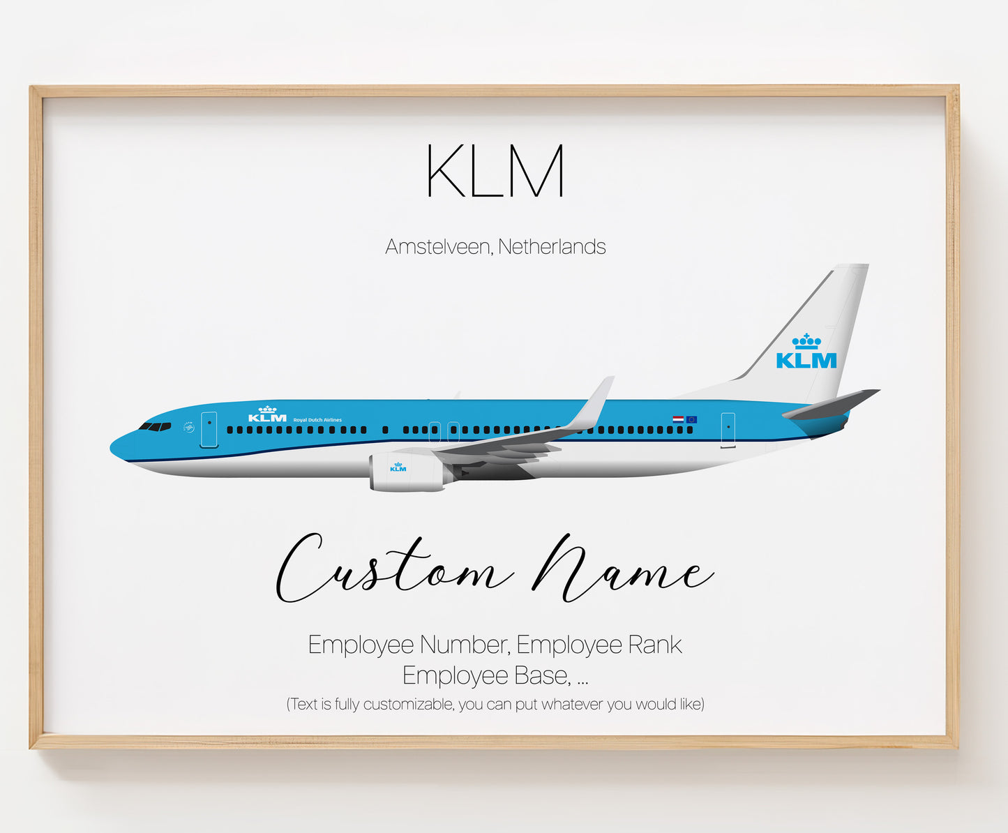 KLM Poster Print Custom [UNFRAMED]