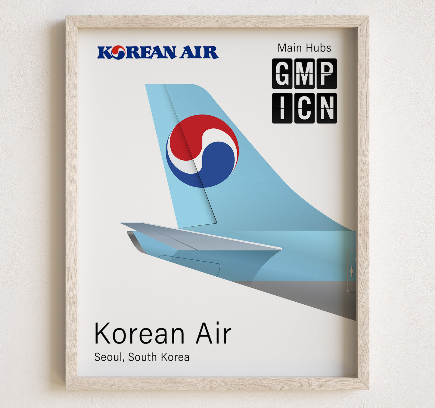 Korean Air Tailplane Poster Print [UNFRAMED]