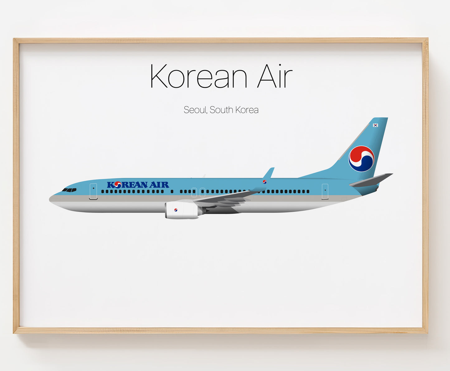 Korean Air Poster Print Custom [UNFRAMED]