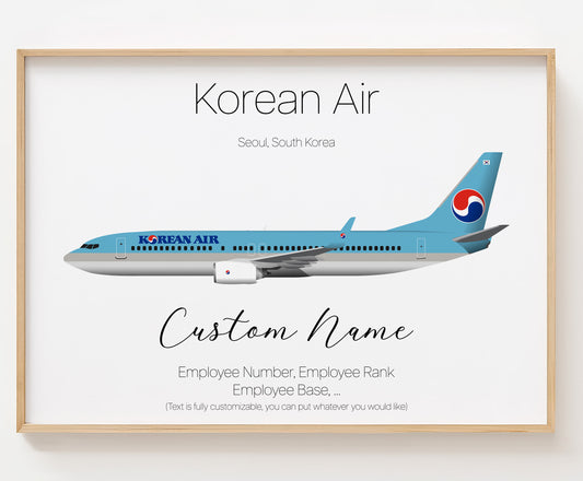 Korean Air Poster Print Custom [UNFRAMED]