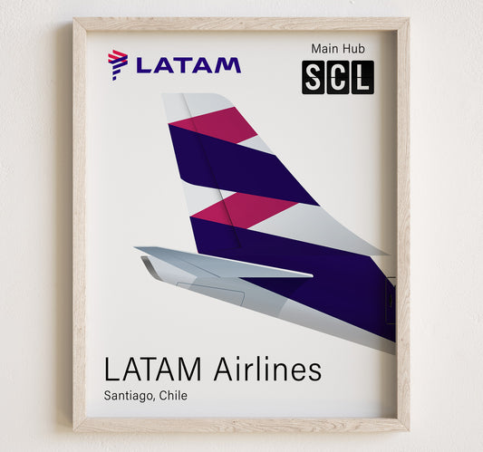 LATAM Airlines Tailplane Poster Print [UNFRAMED]