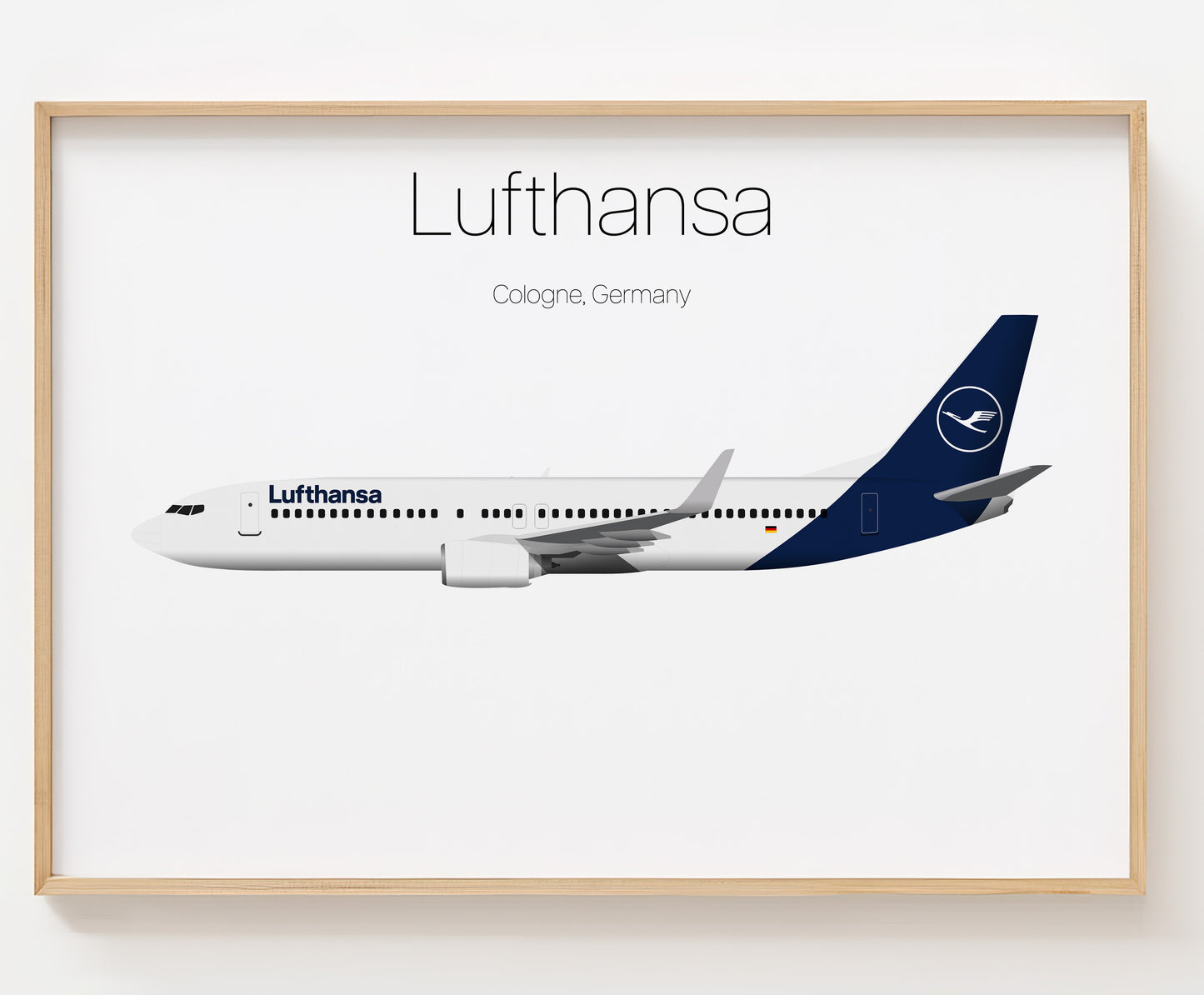 Lufthansa Poster Print Custom [UNFRAMED]