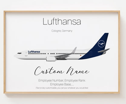 Lufthansa Poster Print Custom [UNFRAMED]