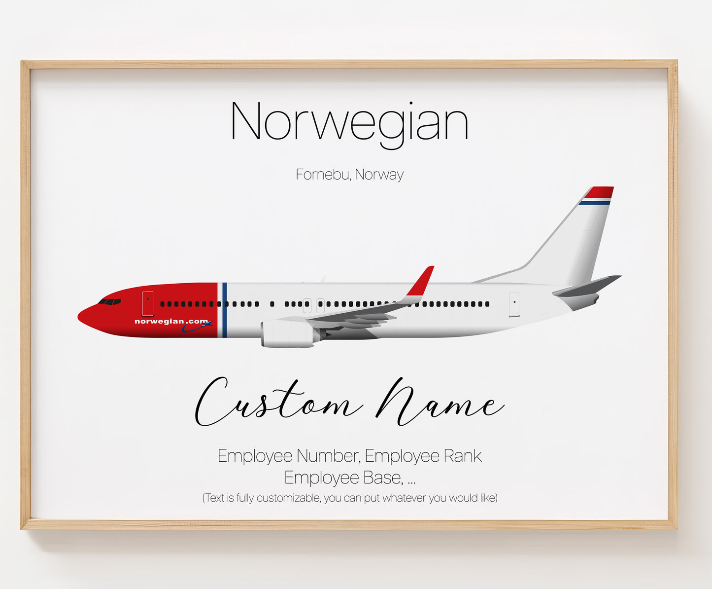 Norwegian Poster Print Custom [UNFRAMED]