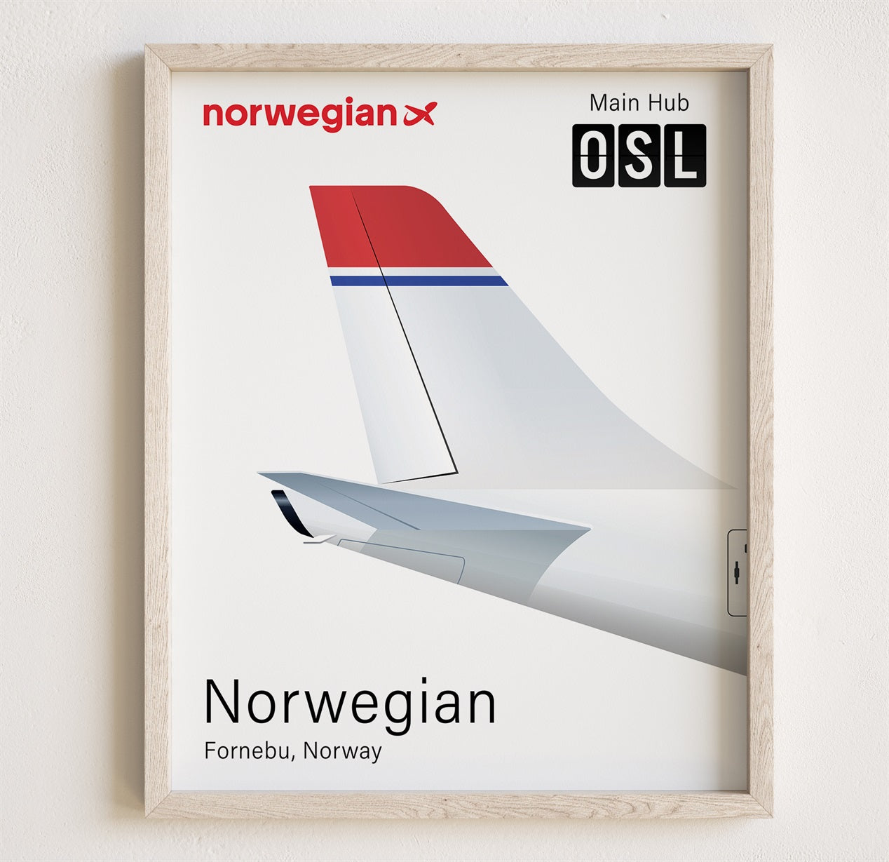 Norwegian Tailplane Poster Print [UNFRAMED]