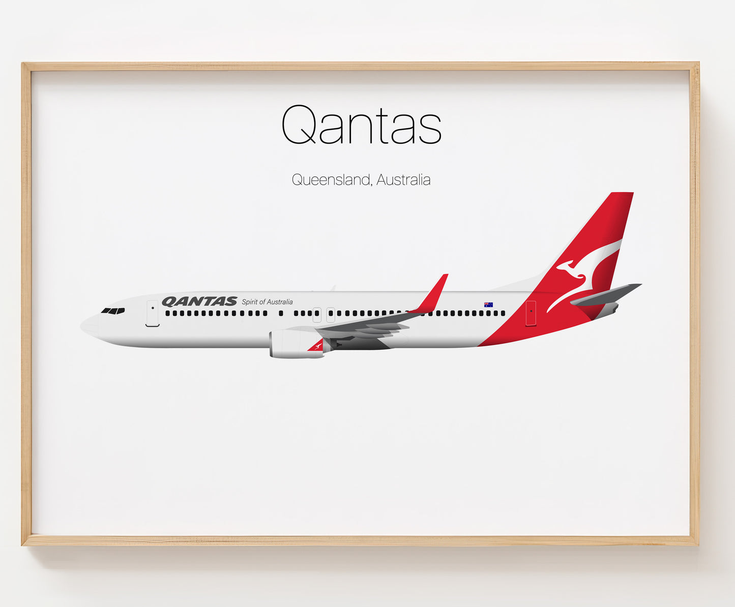 Qantas Poster Print Custom [UNFRAMED]