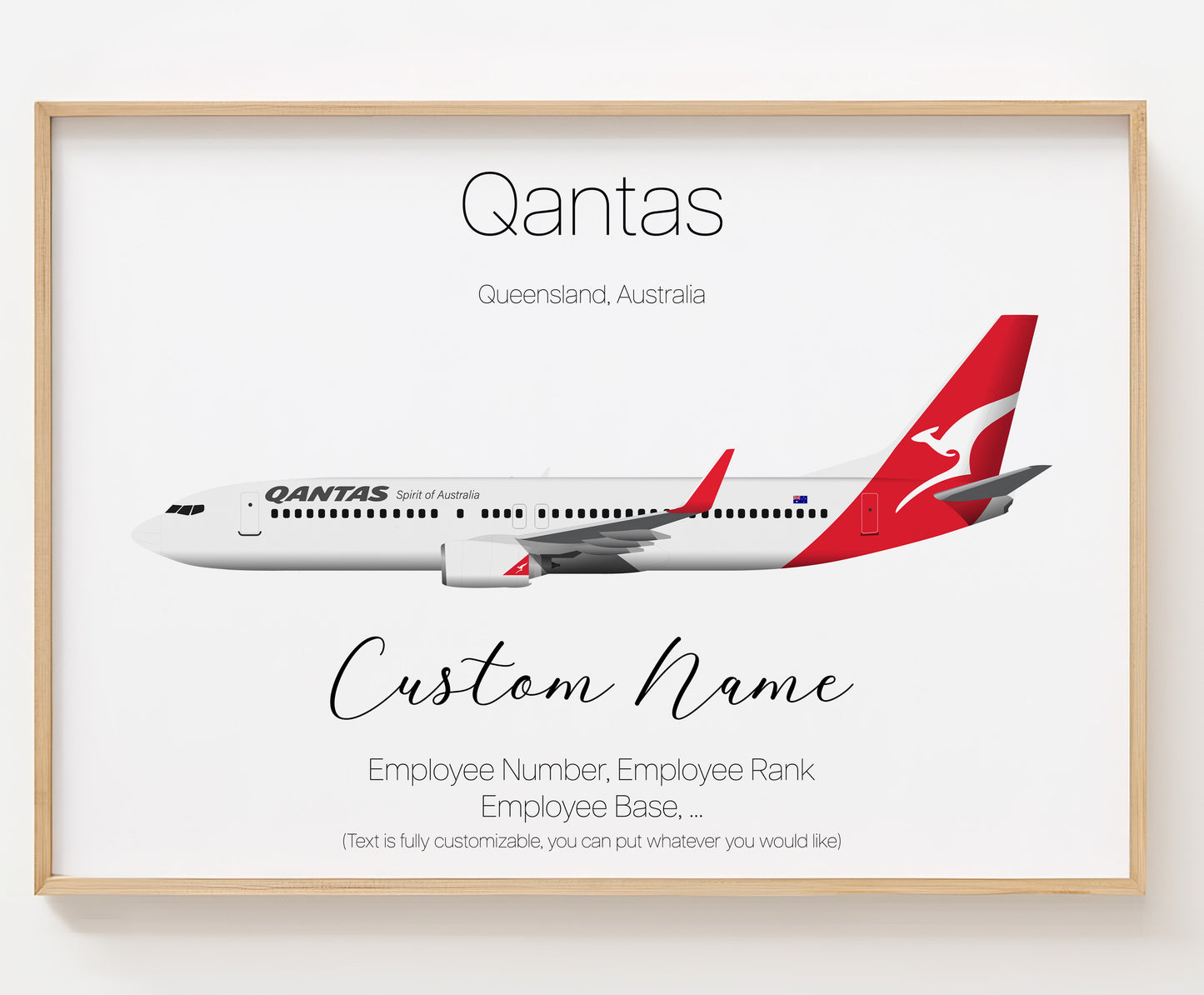 Qantas Poster Print Custom [UNFRAMED]