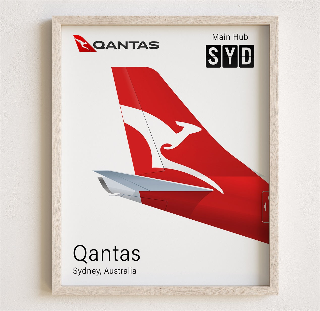 Qantas Tailplane Poster Print [UNFRAMED]