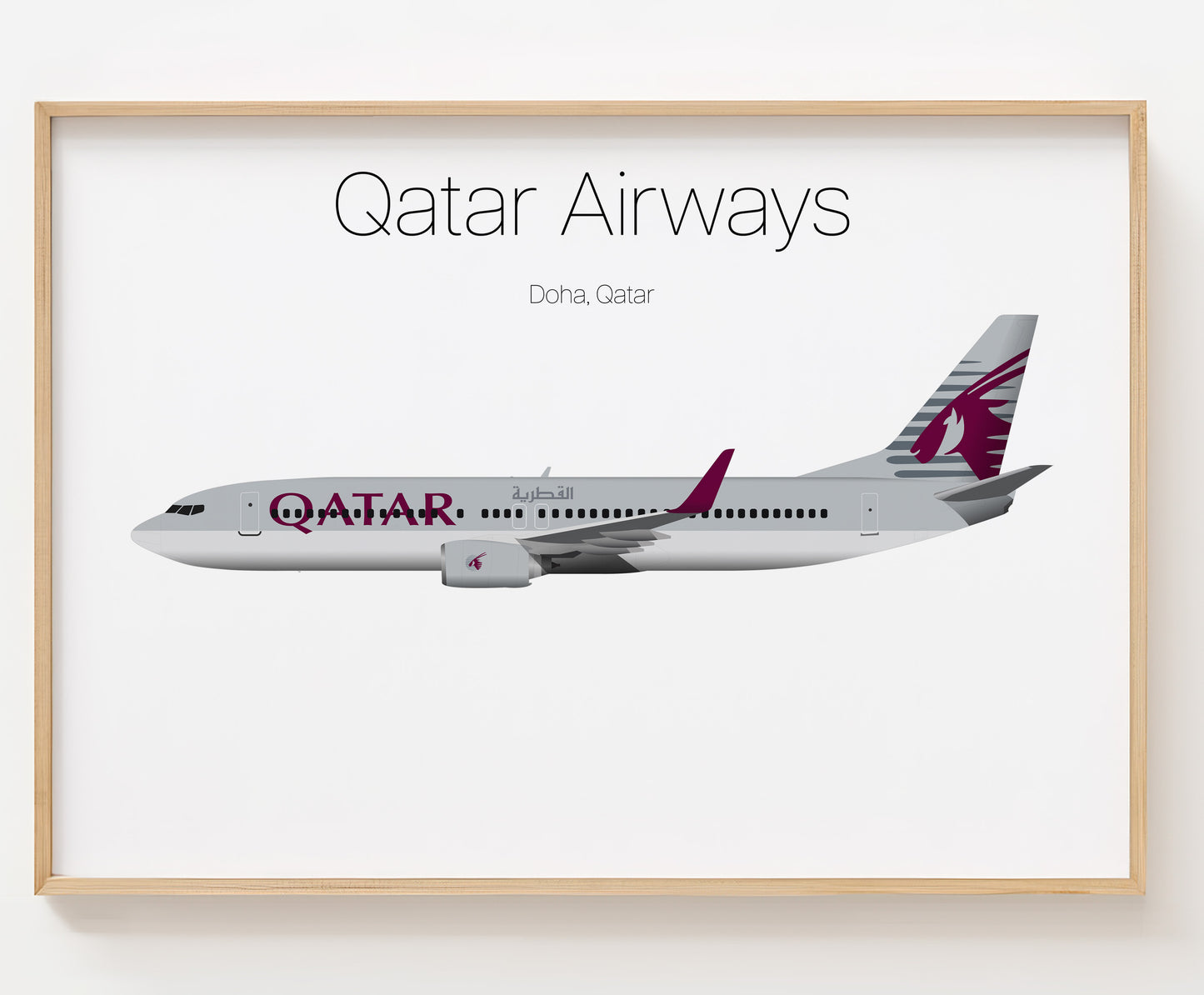 Qatar Airways Airways Poster Print Custom [UNFRAMED]