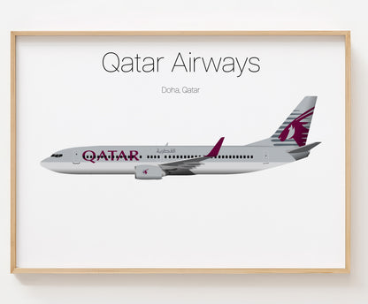 Qatar Airways Airways Poster Print Custom [UNFRAMED]