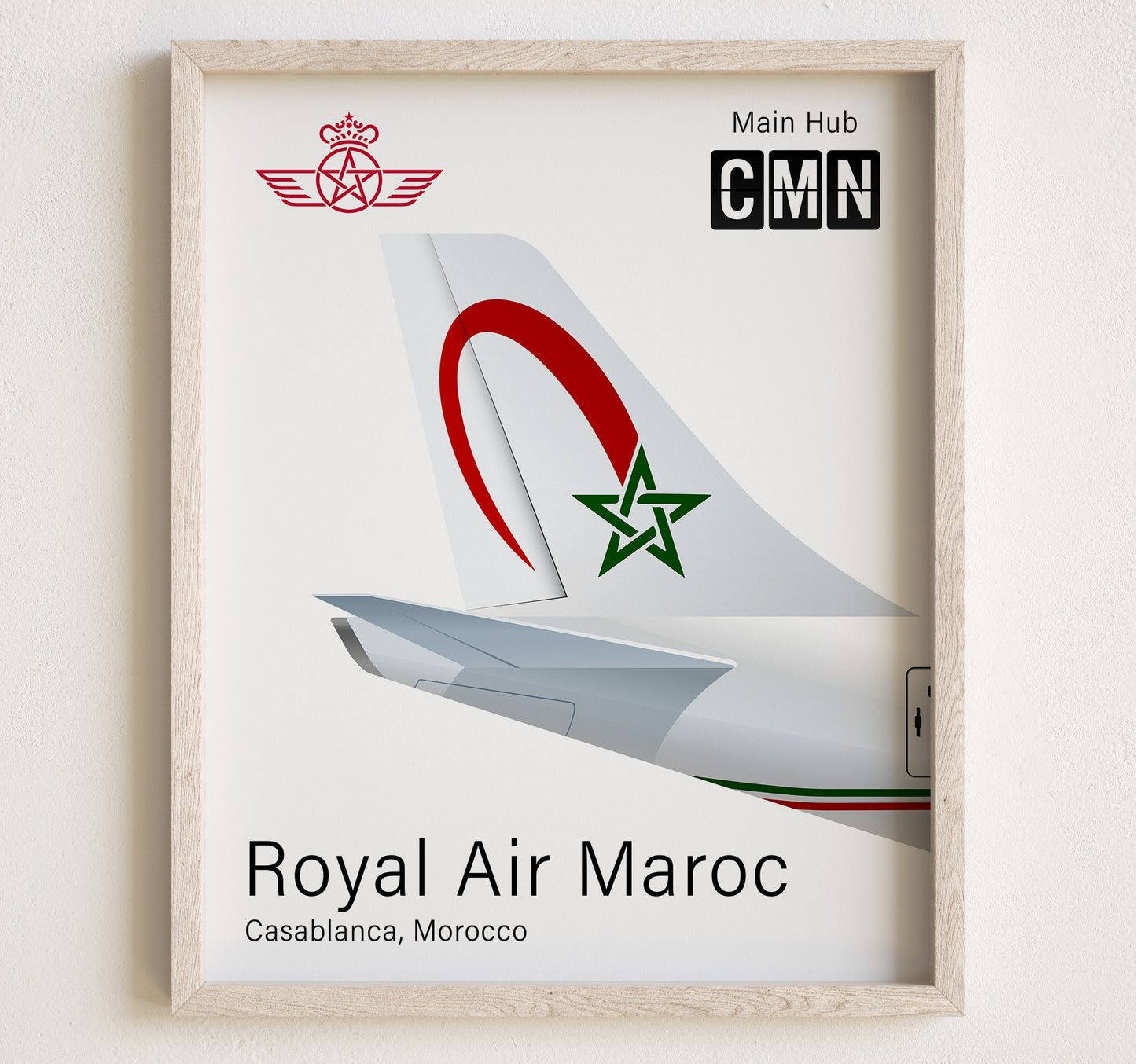 Royal Air Maroc Tailplane Poster Print [UNFRAMED]