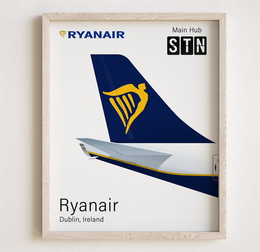 Ryanair Tailplane Poster Print [UNFRAMED]