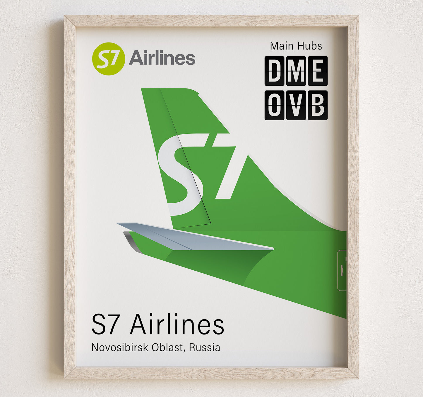 S7 Airlines Tailplane Poster Print [UNFRAMED]