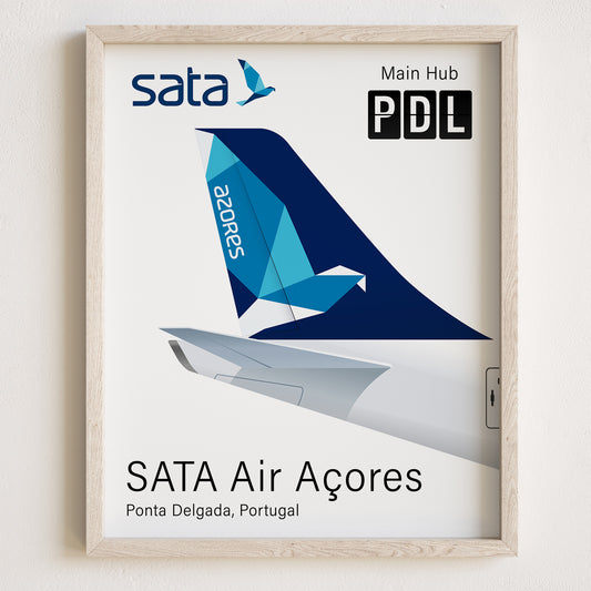 SATA Air Açores Tailplane Poster Print [UNFRAMED]