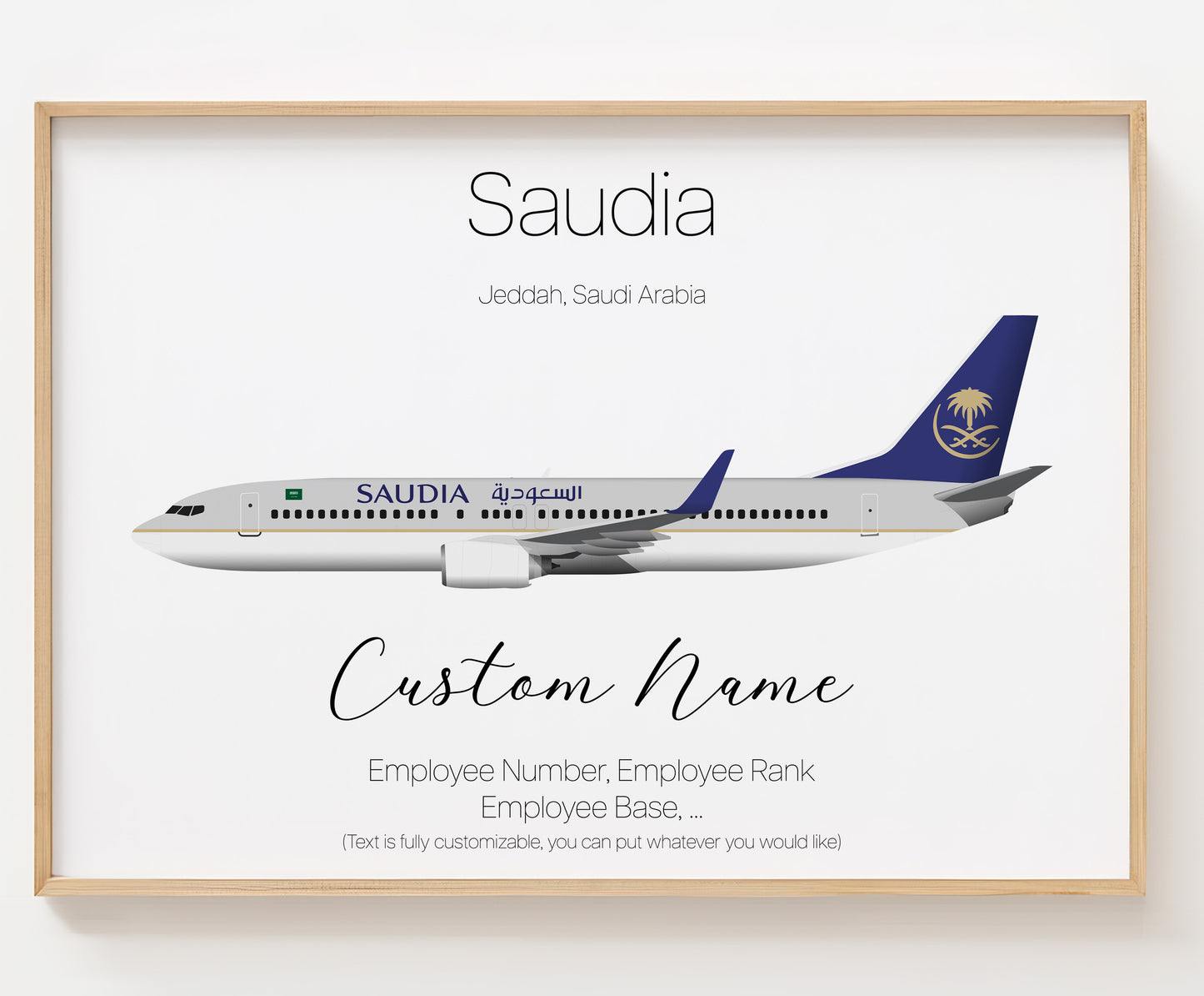 Saudia Poster Print Custom [UNFRAMED]