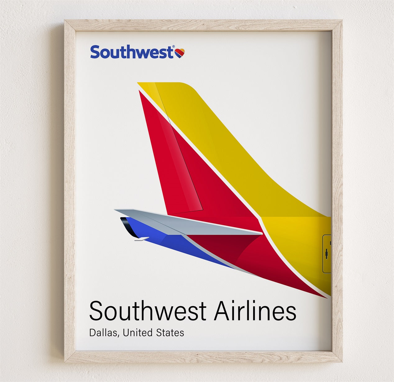 Southwest Airlines Tailplane Poster Print [UNFRAMED]