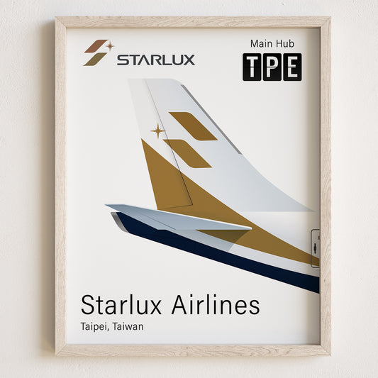 Starlux Airlines Tailplane Poster Print [UNFRAMED]